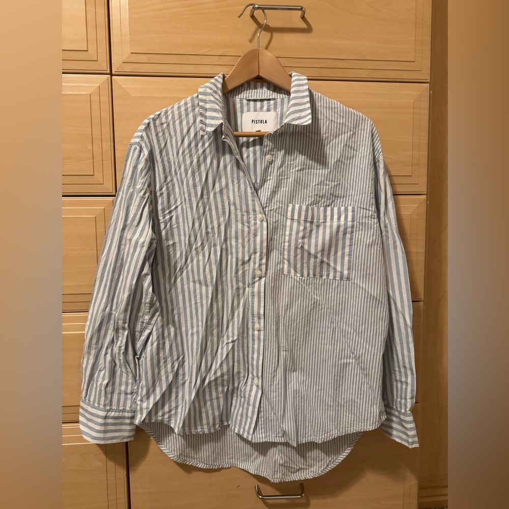 Pistola Blue Striped Shirt